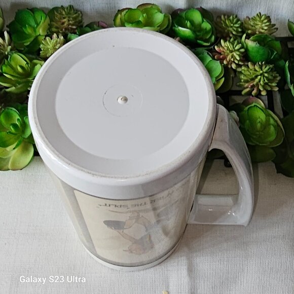 Vintage set 3 Thermo-Serv Mug 16 oz. Fun Fishing ; bowling ; badminton - Picture 5 of 15